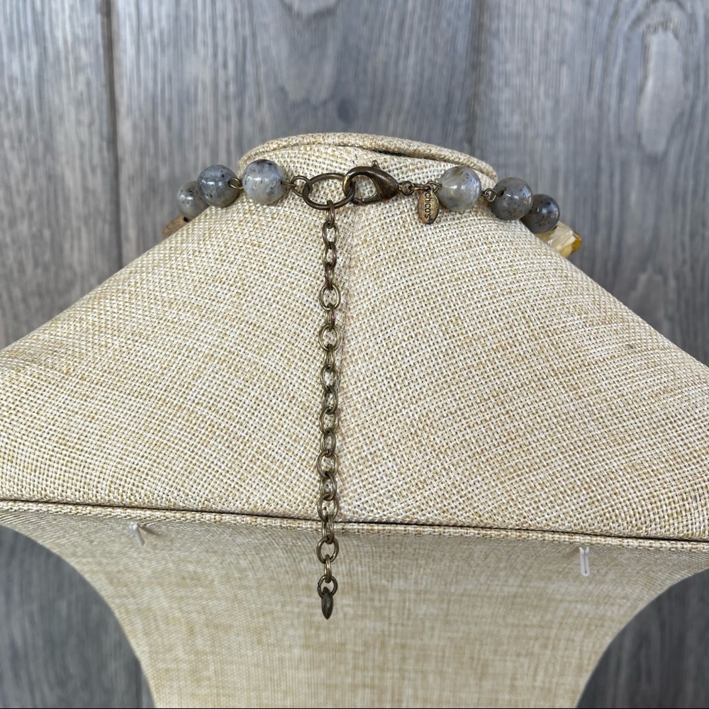 Chico’s Large Shell Pendant Statement Necklace - image 6